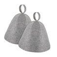 thumbnail image 2 of 2 piezas de gorro de sauna, gorro de , cómodo para hombres y mujeres, toalla envolvente para evitar el sobrecalentamiento, accesorios de 2 piezas gris, 2 of 8