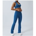 thumbnail image 7 of PISONIC 2 Piece Workout Sets for Women Halter Sports Bra Tank Gym Biker Shorts Outfits, 7 of 7