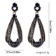 thumbnail image 3 of Pendientes para mujer, regalos para mujer, pendientes largos vintage de aguja con forma de gota de agua y diamantes, delicados pendientes de diamantes de imitación azules, pendientes dorados., 3 of 5