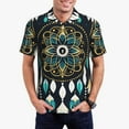 thumbnail image 1 of Balery Boho Dreamcatcher Camisa Polo de Hombre con Estampado, de Manga Corta y Tejido Medio, Camisa Tipo Golf Polo-Medium, 1 of 6