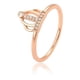 thumbnail image 1 of Fino Anillo Swarovski Corona Princess Queen Oro Rosa 14k Lam rosa Unitalla, 1 of 8