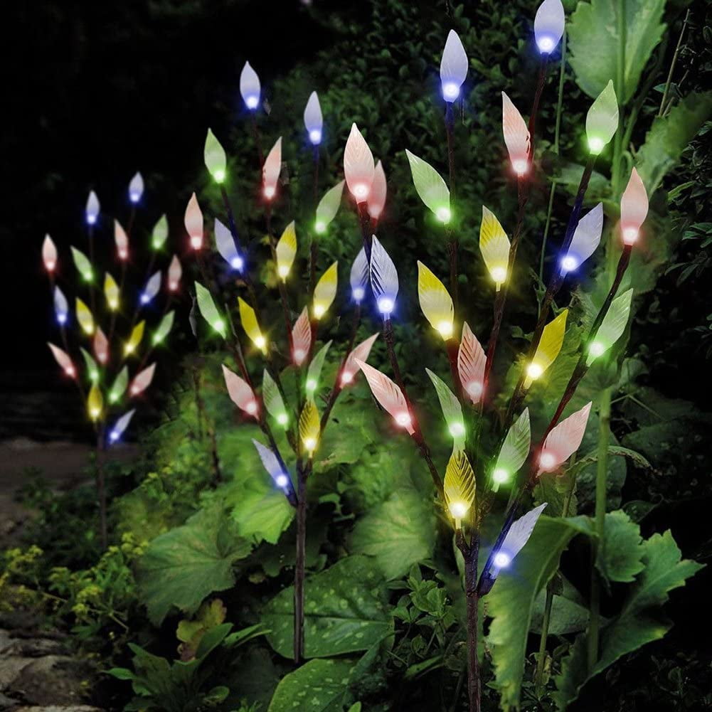 3 x Multi Coloured 60 LED Solar Acrylic Blossom Branch Tree Garden Twig Light 