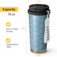 thumbnail image 2 of Floral 18oz Double Drinking Coffee Mug – Vacuum Insulated Stainless Steel Travel Cup with Leakproof Lid, 316 Steel Thermos Tumbler for Hot & Cold Beverages,Thanksgiving,Christmas, Spring,Flower, 2 of 6