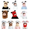 thumbnail image 3 of SIEYIO Cute Balaclava Hat Warm Cycling Face Covering Winter Warmer Fleece Fuzzy Plush Hat Neck Gaiter for Adults Kids, 3 of 20