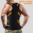 thumbnail image 4 of Chaleco sauna de neopreno para hombre Cimkiz, faja reductora con cierre de cremallera, 4 of 5