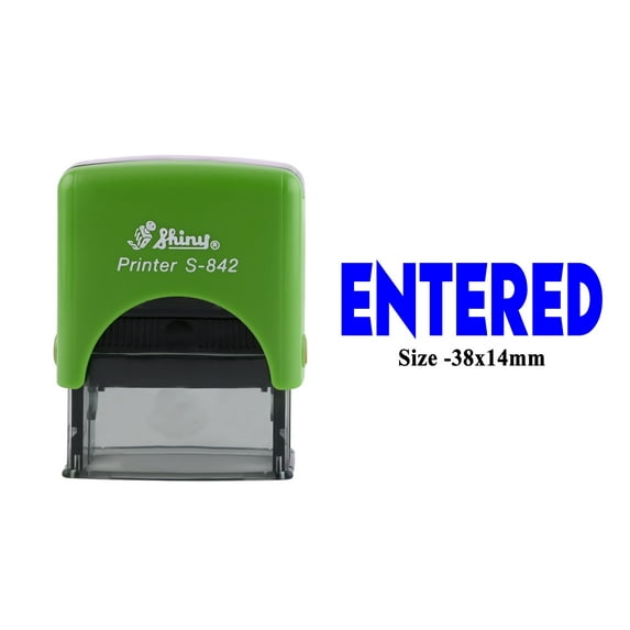 eloria-décor Entered Blue Ink Self Inking Rubber Stamp Office & Commercial Use Office Stationary, DESIGN07