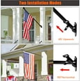 thumbnail image 6 of Flag Poles for Outside House 6FT Stainless Steel Metal Black Flag Pole kit Tangle Free Residential Heavy Duty for Truck,House,Porch,Yard,Boat Suitable for 3x5 Heavy Garden Flag (06Black, 6ft), 6 of 7