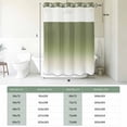 thumbnail image 5 of Sage Green Ombre No Hook Shower Curtain with Snap in Liner, Farmhouse Sage Green Ombre Double-Layer Waterproof Fabric Shower Curtains for Bathroom Hotel Bathtub, Mesh Top 60"x72", 5 of 9