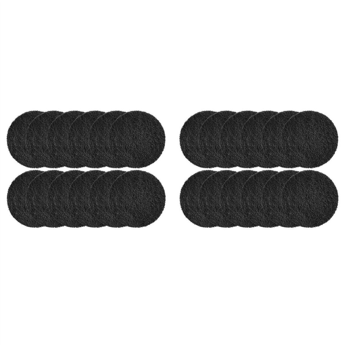 12 Recharges Filtres Anti-odeurs Charbon Actif Pour Poubelle - Éliminateur Odeurs - Noir - Taille 80x80x5 Mm - 13