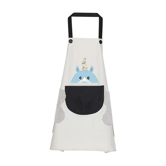 Dvkptbk Apron Cute Apron Ladies with Pockets 2 Sides Coral Fleece Towel Oil Cooking Kitchen Apron Gifts Kitchen Essentials