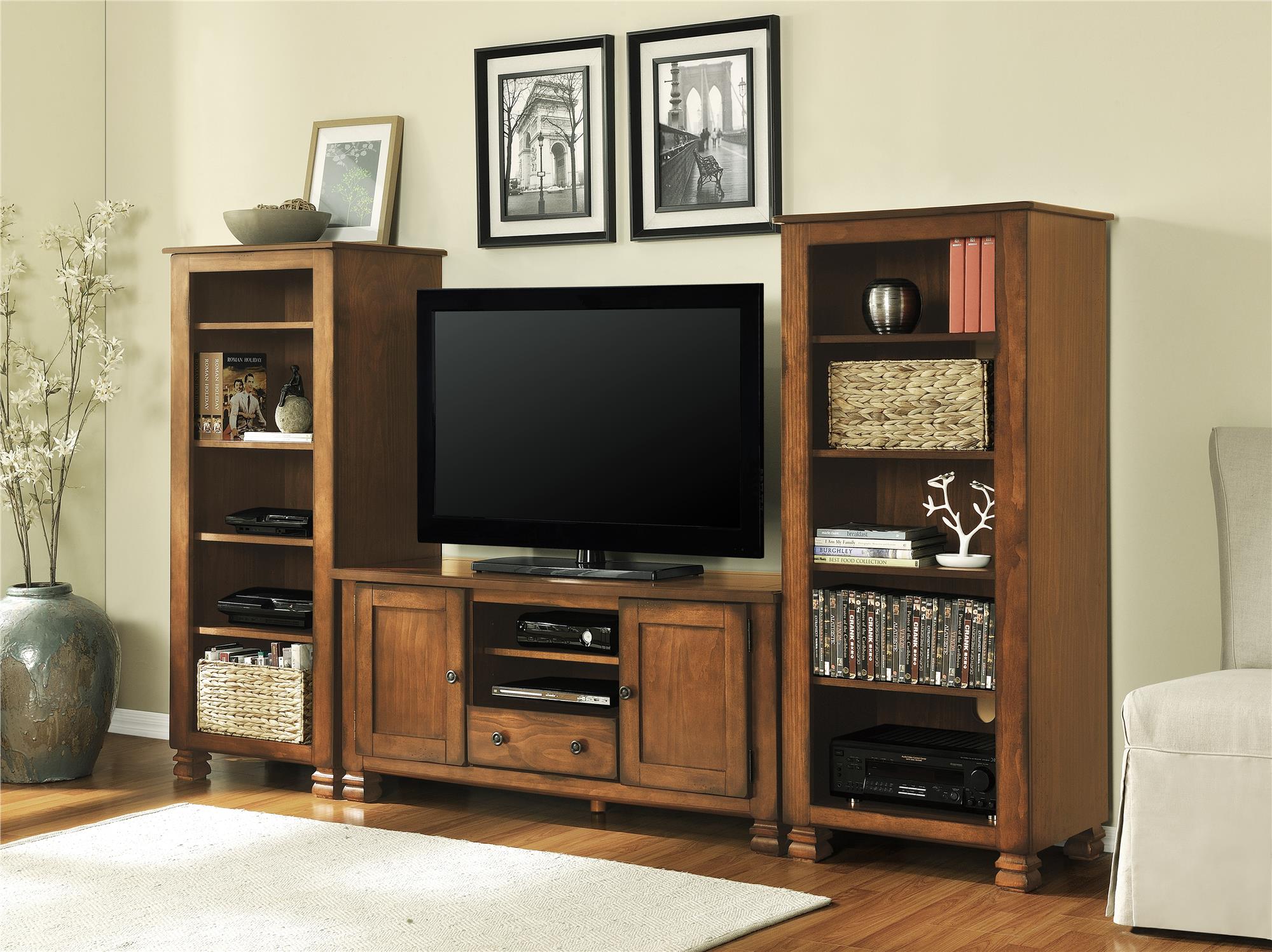 Ameriwood Home Summit Mountain Wood Veneer TV Stand for TVs up to 55" Wide, Medium Brown - image 3 of 9