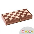 thumbnail image 2 of Chess Board Set, Deluxe Folding Tournament Game Board with Storage Bags and Genuine Intricately Carved Stained Wood Pieces, Great for Travel By Creatov®, 2 of 7