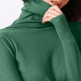 thumbnail image 4 of Turtleneck Sweater for Women Fashion Solid Color Casual Knitted Cotton Long Sleeve Warm Wool Tunic Tops Slim Pullover Basic Tops Jumpers Blouse, 4 of 4