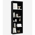 thumbnail image 6 of Bookshelf and Bookcase, Floor Standing 5-Tier Display Storage Shelves for Living Room, Home Office, and Bedrooms, Black, 6 of 6