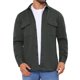 thumbnail image 1 of Chaqueta de trabajo INSPIRE CHIC para hombre, camisa de botón de manga larga, chaqueta de color sólido, L Gris oscuro, 1 of 6