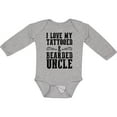 thumbnail image 3 of Inktastic I Love My Tattooed & Bearded Uncle Boys or Girls Long Sleeve Baby Bodysuit, 3 of 5