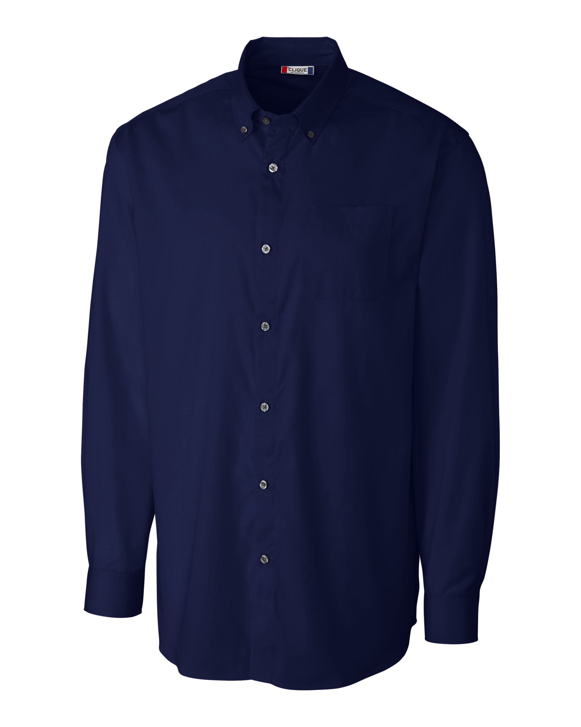 Clique Mens Long-Sleeve Avesta Stain Resistant Twill Shirt 