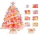 thumbnail image 3 of Mini Árbol Navideño de Mesa, Estrella Led y Adorno, Modos de Brillo, Base Estable, Decoración Navideña para Interiores, Celebraciones de Navidad y Año Nuevo, Hongo con Pilas, Material de Pvc, 30 Cm, 3 of 6