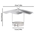 thumbnail image 2 of tamizeot Capuchon de Pluie Rond en ABS pour Ventilateur de Cheminée, Évacuation de Fumée, Réparation avec Vis, Cheminées de Poêle à Bois, Cheminée 60 mm, 2 of 6