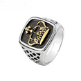 thumbnail image 6 of Crown Golden Silver Color Men Rings Punk Hip Hop Trendy Cool for Boyfriend Male 14K White Gold Jewelry Creativity Gift, 6 of 8