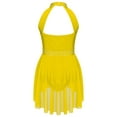 thumbnail image 4 of Kaerm Robe de Danse Lyrique de Ballet pour Filles Enfants Sans Manches Robe de Patinage Artistique sur Glace Justaucorps de Gymnastique Jaune&Noir 12, 4 of 7