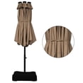 thumbnail image 5 of Patiojoy 15' Outdoor LED Patio Double-Sided Umbrella w/Base Tan, 5 of 5