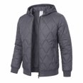 thumbnail image 6 of Windbreaker Jackets for Men Windproof Long Sleeve Hooded Solid Color Winter Casual Warm Windproof Jacket for Outdoor Travel Hiking, 6 of 10