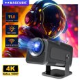 thumbnail image 2 of 4K Android 11 Projector - Native 1080P, 390 ANSI Lumens, Dual WiFi 6, Bluetooth 5.0, 2 of 8