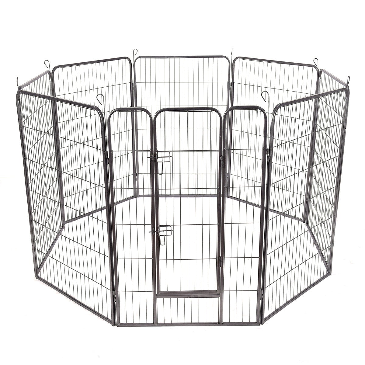 Gymax 48 8 Panel Pet Puppy Dog Playpen Door Exercise Kennel Fence Metal