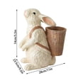 thumbnail image 3 of Easter Bunny Planter Resin Flower Pot Statue, Rabbit Succulent Container for Spring Table Centerpiece, Garden Patio Home Decoration Figurine, Indoor Outdoor Planter Pot, 3 of 6