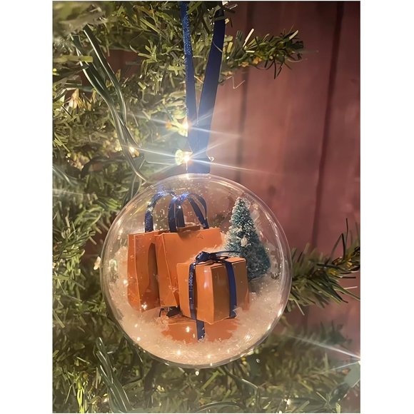 New interesting decorations, mini package Christmas decorations, Christmas mini express box decorations tree decorations (E)