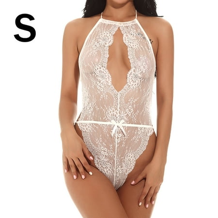 

ELENXS Women Lace Nightgown Sexy Bodysuit Lingerie Nightwear Underwear