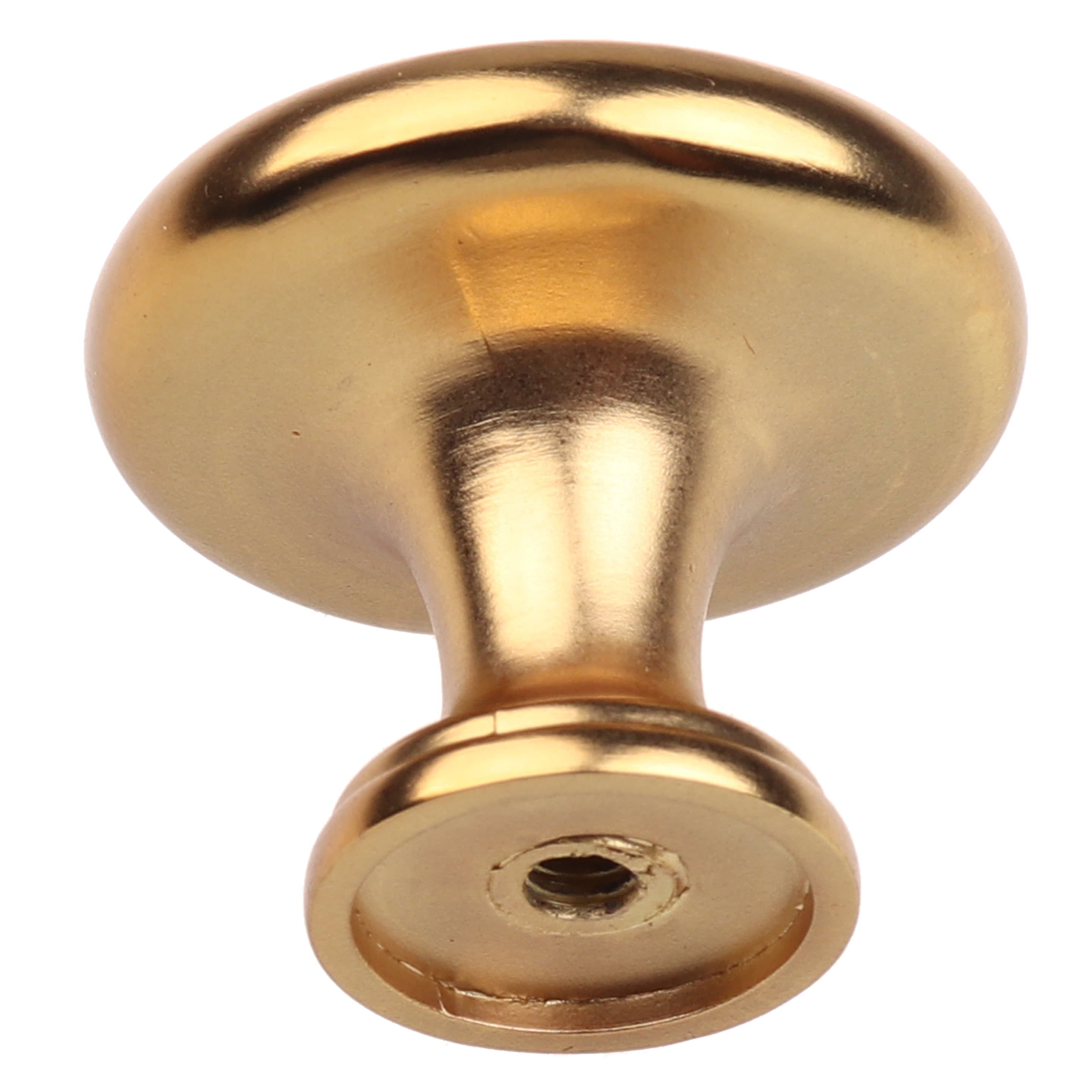 GlideRite 1.25 in. Classic Round Ring Cabinet Knobs, Brass Gold, Pack of 25