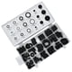 thumbnail image 1 of 125 Pcs Rubber Grommet Assortment Kit Electrical Gasket for Wire Plug and Cable (Black), 1 of 2