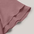 thumbnail image 5 of APEXFWDT Women's Plus Size Ruffle Sleeve Shirt Crew Neck Dressy Blouse,XL,Purple, 5 of 7