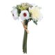 thumbnail image 1 of 4 piezas de flores artificiales de imitación en jarrón para decoración del hogar, flores falsas para decoración de mesa de centro de cocina del hogar, 1 of 5