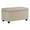 Satin Cream, variant on Faux Leather Storage Bench in Brown