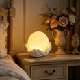 thumbnail image 1 of Lámpara de noche LED portátil para dormitorio: lámpara de mesilla LED suave para crear un ambiente hogareño, luz decorativa en forma de luna para estante o escritorio de la sala de estar., 1 of 6