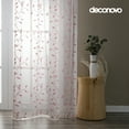 thumbnail image 5 of ZOPZO Sheer Curtains Embroidered Leaf Grommet Drapes, Pink, 52W x 84L Inch, Voile Window Treatment for Bedroom Living Room, 2 Panels, 5 of 8