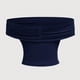 thumbnail image 5 of Mujeres V Cuello Tops sin Mangas sin Espalda Hueco con Flor Bordado, Poliéster Spandex Tejido Elástico para las Vacaciones de la Fiesta, 5 of 9
