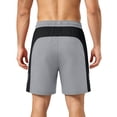 thumbnail image 4 of Zimjoy Men's Athletic Basketball Shorts Breathable Quick Dry Elastic Drawstring Loose Fit Running Gym Workout Casual Sport Training Shorts Gray S, 4 of 6