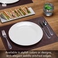 thumbnail image 3 of Luxurious Dark Brown w/Burgundy Hint Vegan Leather Placemats 4 Pack, 3 of 6
