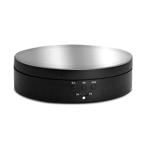 Soporte de exhibición giratorio motorizado, plato giratorio eléctrico de 360 grados para exhibición de productos de fotografía, joyas, relojes, modelos 3D, pasteles y coleccionables (espejo)