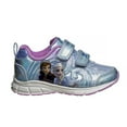thumbnail image 3 of Disney Frozen Ii Girls Sneakers with Two White Lights, Blue Pink, Size: 9, 3 of 8