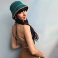 thumbnail image 4 of Women's Sexy Crochet Cropped Top Halter Neck Butterfly Knitted Bandage Strap Top Camisole Beach Bikini Bra, 4 of 7