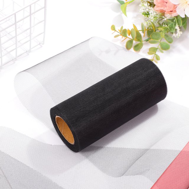 RENACLIPY Tulle Negro En Rollo Para De Eventos Y Proyectos Creativos Con Material Resistente