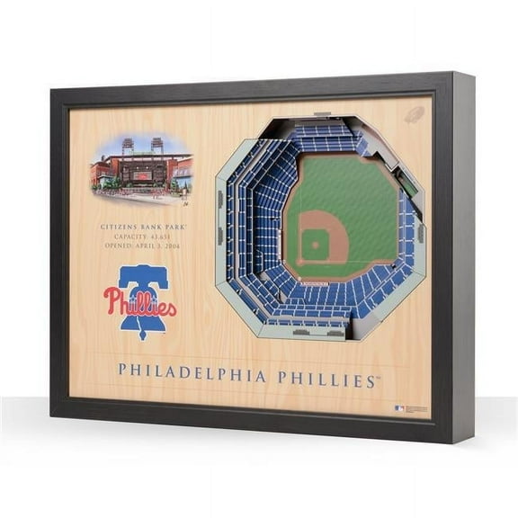 YouTheFan MLB Philadelphia Phillies 25-layer Stadiumview Wall Art
