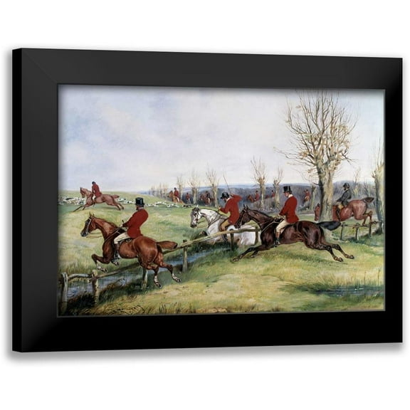 Alken, Henry Thomas 14x11 Black Modern Framed Museum Art Print Titled - Gone Away