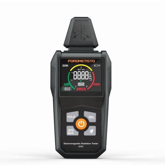 POROMETISTO ET01 Electromagnetic Radiation Tester 3 IN 1 Precision EMF Meter Electromagnetic Radiation Detector with Three-axis