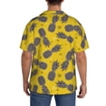 thumbnail image 7 of Goofa Summer Pineapple Printed Men's Casual Short-sleeved Shirt,Lightweight Breathable Button-down,Summer Casual men's top,Versatile Fashion shirt-Large, 7 of 7